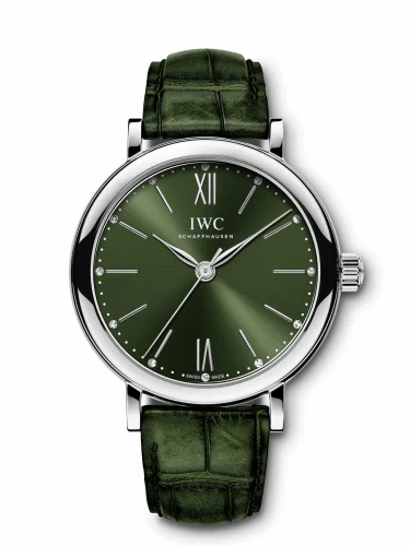 IWC Portofino 34 Stainless Steel / Green / Santoni IW3574-05 (IW357405)